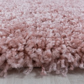 Dywan shaggy Best Różowy 200 cm x 200 cm koło