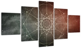 Obraz - Kosmiczny Dodekagram (125x70 cm)