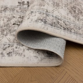 Dywan vintage INKA Medalion z Efektem Postarzenia Beżowy koło 120 cm x 120 cm
