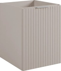 Szafka łazienkowa z drzwiami, Kaszmir + srebrny uchwyt, 40 x 57 x 46 cm