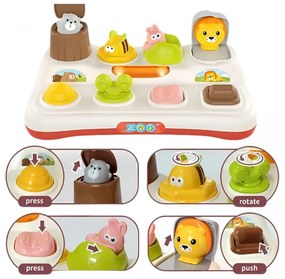 Woopie baby zabawka edukacyjna wyskakujące zwierzątka zoo pop up