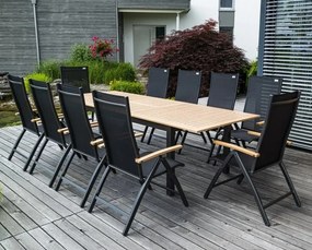 Doppler EXPERT WOOD antracyt, rozkładane i sztaplowane krzesła, 6+2+1