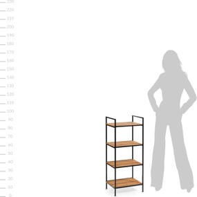 Bambusowy regał łazienkowy - 4 poziomy, 39 x 33 x 95 cm ZELLER