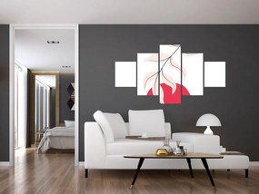 Obraz - Różowa abstrakcja kwiatowa N⁰2 (125x70 cm)
