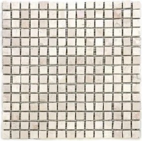 Mozaika marmurowa Garth na siatce kremowa 1m2