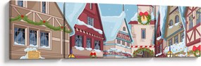 Obraz - Zimowa aleja (170x50 cm)