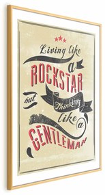 Plakat Rockstar 40x60 cm z ramą złotą z marginesem ARTGEIST B