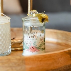 Świeczka zapachowa w ozdobnym słoiku z frędzlem, Ø 6 cm
