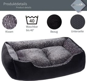 Petstuff Legowisko dla psa, rozmiar M, 65 x 48 x 19 cm, czar