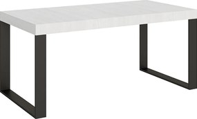 Stół rozkładany 180/284x90 cm Tecno frassino biała nogi antracytowe