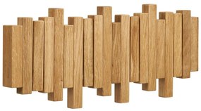 Wieszak ścienny z litego drewna dębowego w naturalnym kolorze 3 cm Caltra – House Nordic