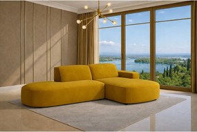 Narożnik Cursal Atelier, tkanina Salvador, Żółty, Prawy