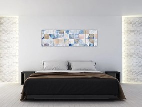 Obraz - Geometryczne kształty na ścianie (170x50 cm)