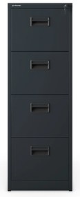 Metalowa szafa kartotekowa SARA V4, 460 x 1320 x 620 mm, antracytowa