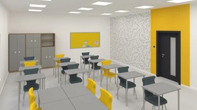 Regulowany stolik uczniowski do szkoły i przedszkola Simple prostokątny 70x50 cm