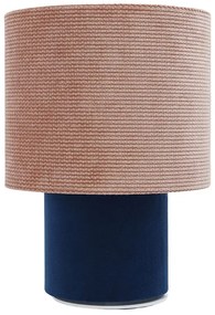 Granatowo-różowa lampa stołowa welurowa - A339 Z1-M67