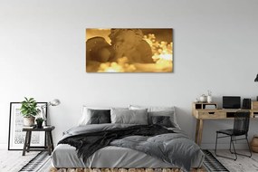 Fotoobraz na płótnie Leżący Anioł w Blasku Lampek