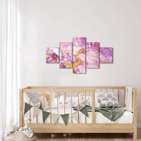 Obraz - Różwa abstrakcja (125x70 cm)
