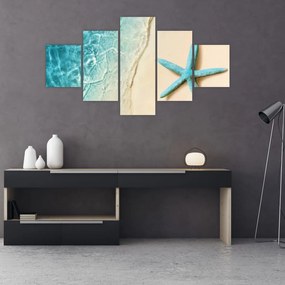 Obraz - Rozgwiazda na plaży (125x70 cm)
