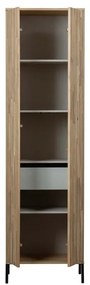 Naturalna szafa w dekorze dębu 60x210 cm Gravure – WOOOD