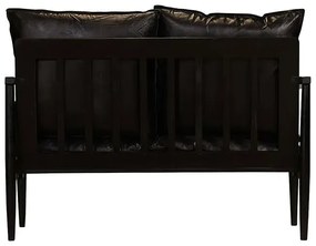 Elegancka skórzana sofa Canes - czarna