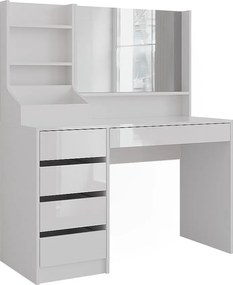 Stolik do przebierania biały/biały wysoki połysk 119.8x50.1x76 sherry