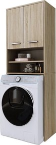 Szafka pod pralkę, 2 szafki, 180 x 64 x 30 cm, Dąb Sonoma