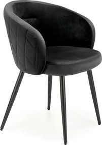Krzesło tapicerowane K430 VELVET czarne