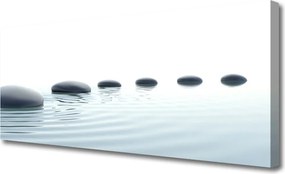 Obraz canvas Spokój Zen: Kamienie i Woda