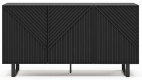 Czarna komoda 151x80x35 cm Peta – Marckeric