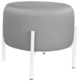 Pufa OLA LOFT ławka podnóżek metal biała MG17