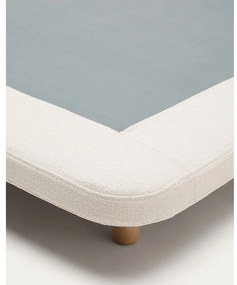 Beżowe tapicerowane łóżko dwuosobowe 160x200 cm Odum – Kave Home