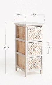 Meble pomocnicze Cloak Biae Wski 3 szuflady