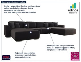 Grafitowy narożnik w kształcie U z pojemnikiem F8-A46