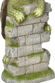 Outsunny Figurka Ogrodowa Żółw z LED Solarnym Oświetleniem Statua do Ogrodu na Trawnik | Aosom PL