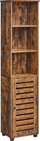 Regał TAYLOR z szafką i półkami 40x30x167cm, rustykalny brązowy