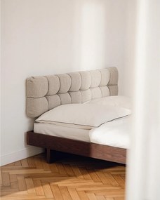 Zagłówek tapicerowany Bolbi noo.ma 40 cm beżowy, bouclé, montaż ścienny