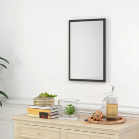 HOMCOM Lustro ścienne, 40 x 60 cm, dekoracyjne lustro wiszące, łatwy montaż, w zestawie śruby | Aosom PL