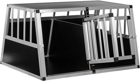 Aluminiowa skrzynia transportowa dla psów dwudrzwiowa tylna