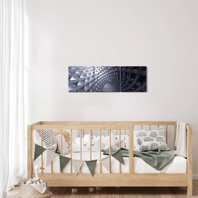 Obraz - Abstrakcja 3D (z zegarem) (90x30 cm)