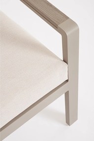 Beżowy aluminiowy zestaw mebli ogrodowych dla 5 osób Elna – Bizzotto