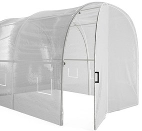 Szklarnia tunelowa ze stalową galwanizowaną konstrukcją i drzwiami 9 m² - Dł.450 x Szer.200 x Wys.200 cm - ALOCASIA