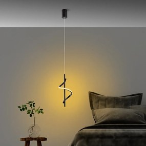 Czarna lampa wisząca LED ø 16 cm Likma – Opviq lights
