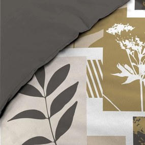 Biało-brązowa bawełniana pościel dwuosobowa 240x220 cm Utopia – douceur d'intérieur