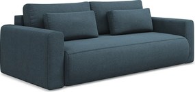 Kanapa 3-osobowa z funkcją spania - z tkaniny strukturalnej - jeans - KAPUA