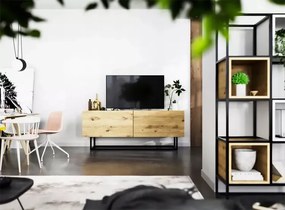Szafka rtv na nóżkach dąb artisan - Merol 5X