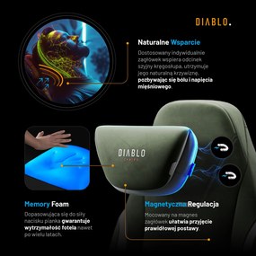 Fotel gamingowy Diablo X.Eye Prime, Normal Size, Gothic Green