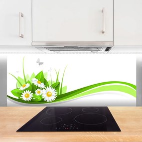 Panel Szklany do Kuchni Abstrakcyjna Gra Kształtów