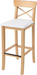 Pokrowiec na krzesło barowe Ingolf z tapicerowanym siedziskiem