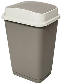 Kosz na śmieci z uchylaną pokrywą PLASTIC, 50 l